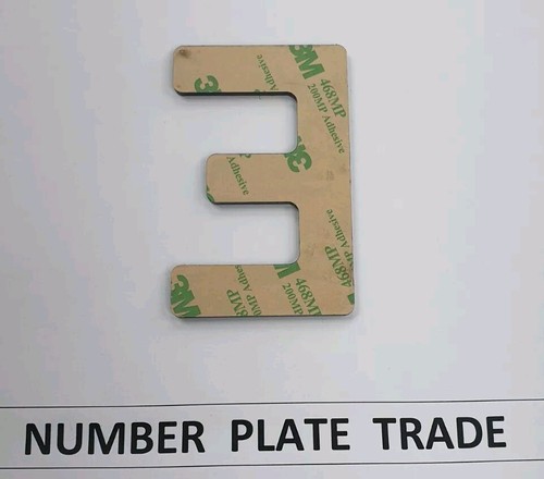 20 pack 4D Acrylic GLOSS Black Letter 3mm Raised DIY Registration UK REG 3M | E - Picture 2 of 4