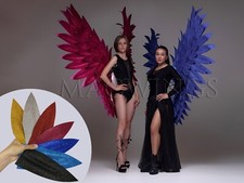 Shiny angel wings for adult cosplay costume large wings black gold red blue pink