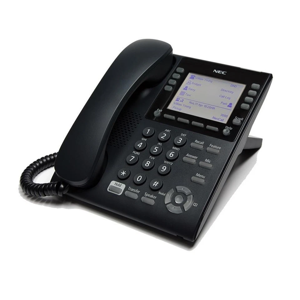 NEC 8 Button Self-Label IP Handset Terminal Black ITY-8LCGX-1(BK) TEL - Image 2 of 2