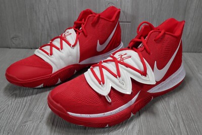 Kyrie 5 ホワイト/レッド バスケットボールシューズ Nike Kyrie Low 5 University Red TB White Basketball Shoes DO9617