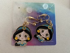 Princess Jasmine Aladdins Clip On Earrings, Children Girls No Pierced Earring