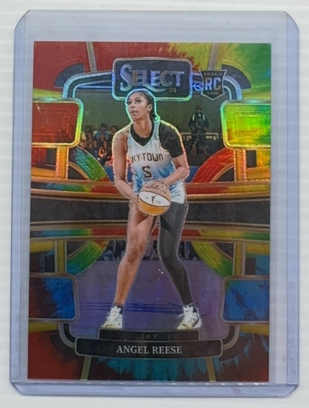 2024 Panini Select WNBA Angel Reese Concourse Tie-Dye Prizm Rookie RC #17/25 Sky