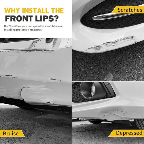 Front Lip Splitter & Side Winglets Stage 5 For 14-19 Corvette C7 Z06 Gloss Black - Picture 12 of 14