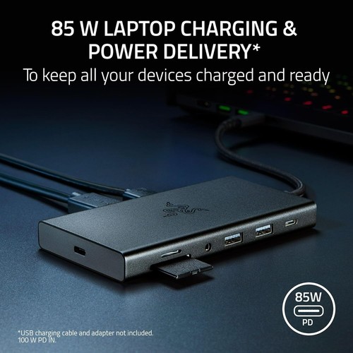 Razer USB-C Dock - 11 Ports mit HDMI, Gigabit Ethernet, 3,5mm Audio Port, USB-A - Bild 6 von 10