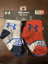 Under Armour Toddler Boys 6 Pk Essential Lightweight Quarter Socks 0-6 Months