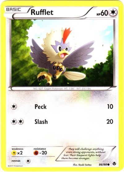 Pokemon - Rufflet - 86/98 - Common - Emerging Powers - NM