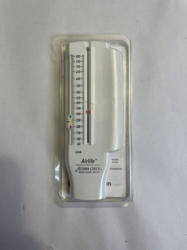 New Open Box Airlife Asthma Check Peak Flow Meter #002068 Management Zone System - Foto 1 di 2
