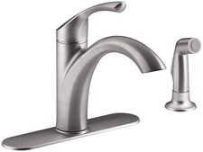KOHLER Mistos Single-Handle Standard Kitchen Faucet with Side Sprayer in