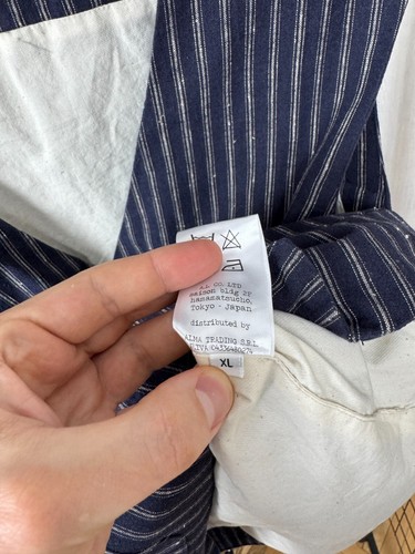 A.B.C.L Garments blue pinstripes linen cotton vest waistcoat - Picture 9 of 11