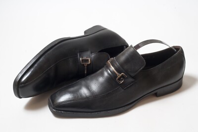 DOLCE GABBANA 0573 A1047 Mens Black Leather Loafers Size UK  display picture 1