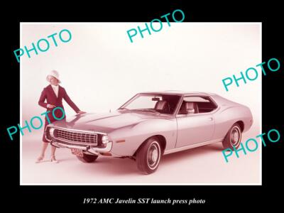 OLD 8x6 HISTORIC PHOTO OF 1972 AMC JAVELIN SST CAR LAUNCH PRESS PHOTO