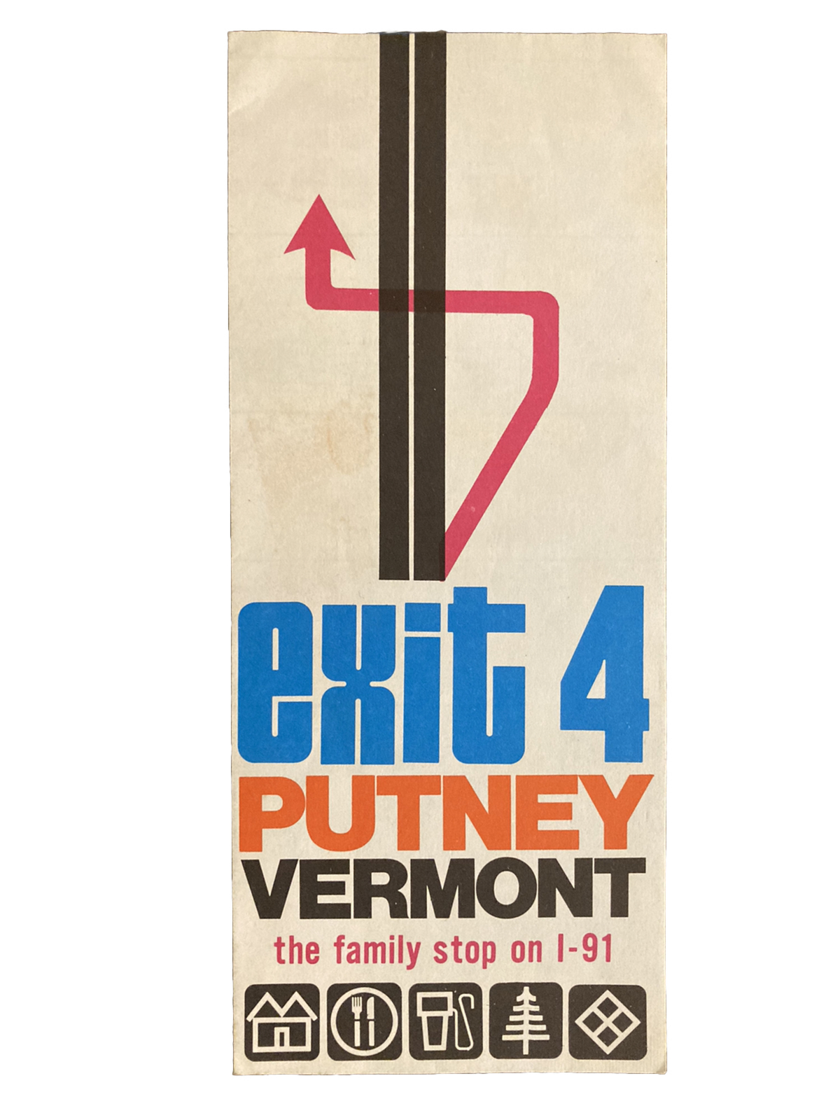 Vintage 70s Putney Vermont Pamphlet Exit 4 Interstate 91 Retro