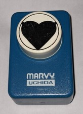 Marvy Uchida Circular Heart Cut-out Paper Punch Craft Hole EUC Crafts HTF RARE
