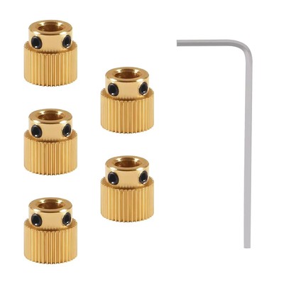 Aokin Brass Extruder Wheel Gear 40 Teeth Drive Gear 3D Printer Parts