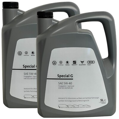 2x5 Liter ORIGINAL 5W-40 VW 502 00 / 505 00 Motoröl SPECIAL G  5W40 GS55502M4