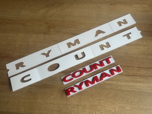 LETRAS INSIGNIA TRASERA ROJO BRILLANTE SE ADAPTA A MINI COUNTRYMAN PLANTILLA DE LETRAS DE METAL F60 - Imagen 2 de 2