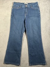 Levis 512 Jeans Womens 14P Short Blue Perfectly Slimming Boot Flared Wide 31x27  