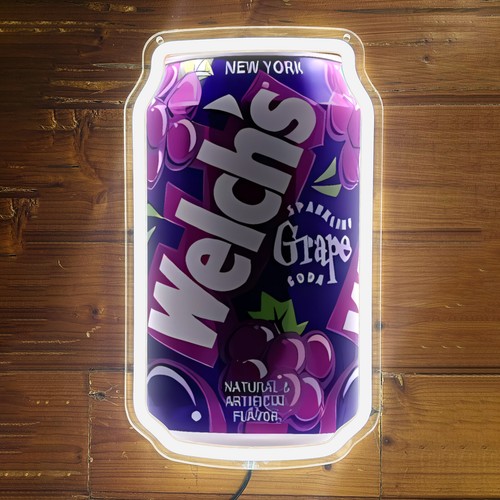 Welch's Traube aromatisiert Soda Dose Pub Shop Poster Neonschild Wanddekor 12""x7"" H4 - Bild 2 von 4