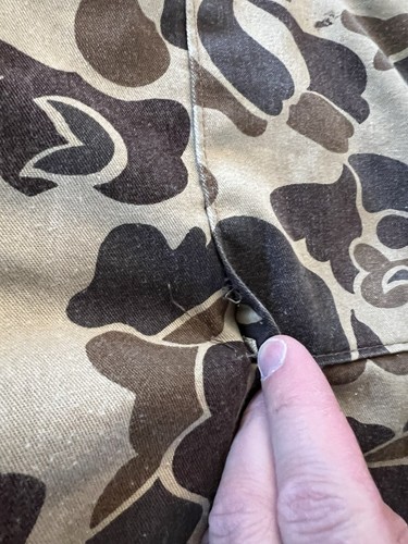 Vintage Liberty Camo Coveralls Mens XL Brown Insulated Leg Zippers Duck - Picture 6 of 16