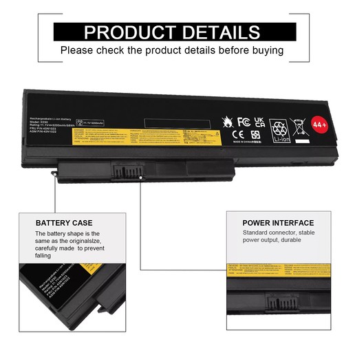 44+ X230 Battery For Lenovo ThinkPad X220 220i X220s x230i 45N1023 45N1027 58Wh - Picture 4 of 8