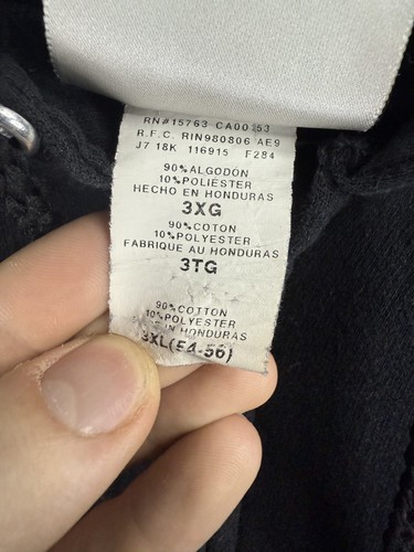 Hanes Hoodie Herren 3XL schwarz solide Full Zip Jacke - Bild 3 von 5