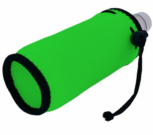 Hold My Beer Neoprene Water Bottle Coolie; drawstring, strap, clip, outdoors - Picture 10 of 24