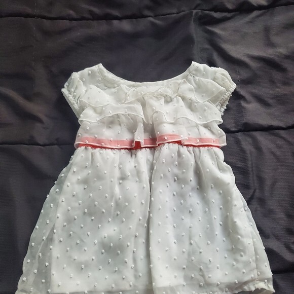 white cotton dress 2t girl coral orange satin ribbon toddler flower girl dresses Black White Polka Dot Colour:IVORY Tumble Dry Low Sun Dress