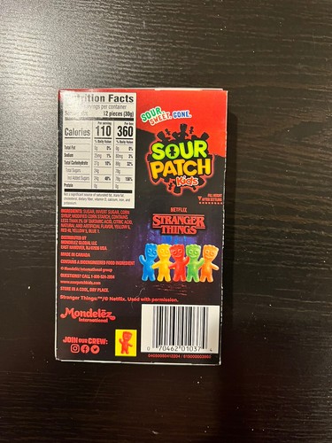 SOUR PATCH KIDS Candy Stranger Things Limited Edition Candy Box 3.5oz. NEW BOX - Picture 2 of 2