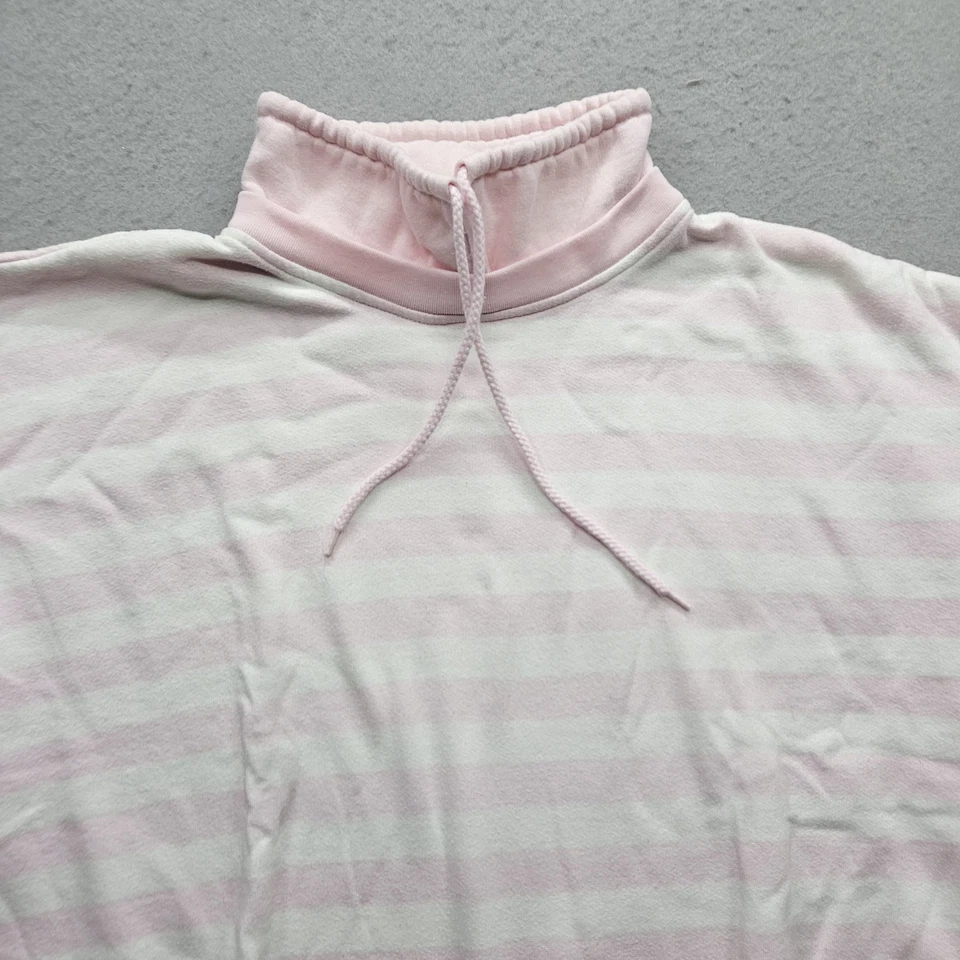 Pacer女式大码浅粉色条纹圆领七分袖上衣 — 第 2/4 张图片