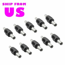 10 pcs 5.5mm x 2.1mm Male Plug to Male CCTV DC Power Plug Adapter Connector US