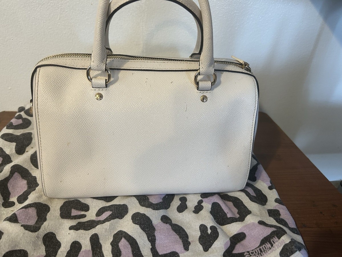 Coach Mini Bennett Satchel Crossgrain Leather Handbag White | eBay