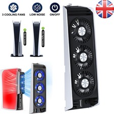 3-Speed Cooling Fan for PS5 Accessories with LED Indicator Efficient Cooler UK