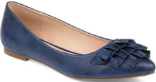 Journee Collection Judy Women's Ballet Flat Blue Faux Leather US Size 9.5 M