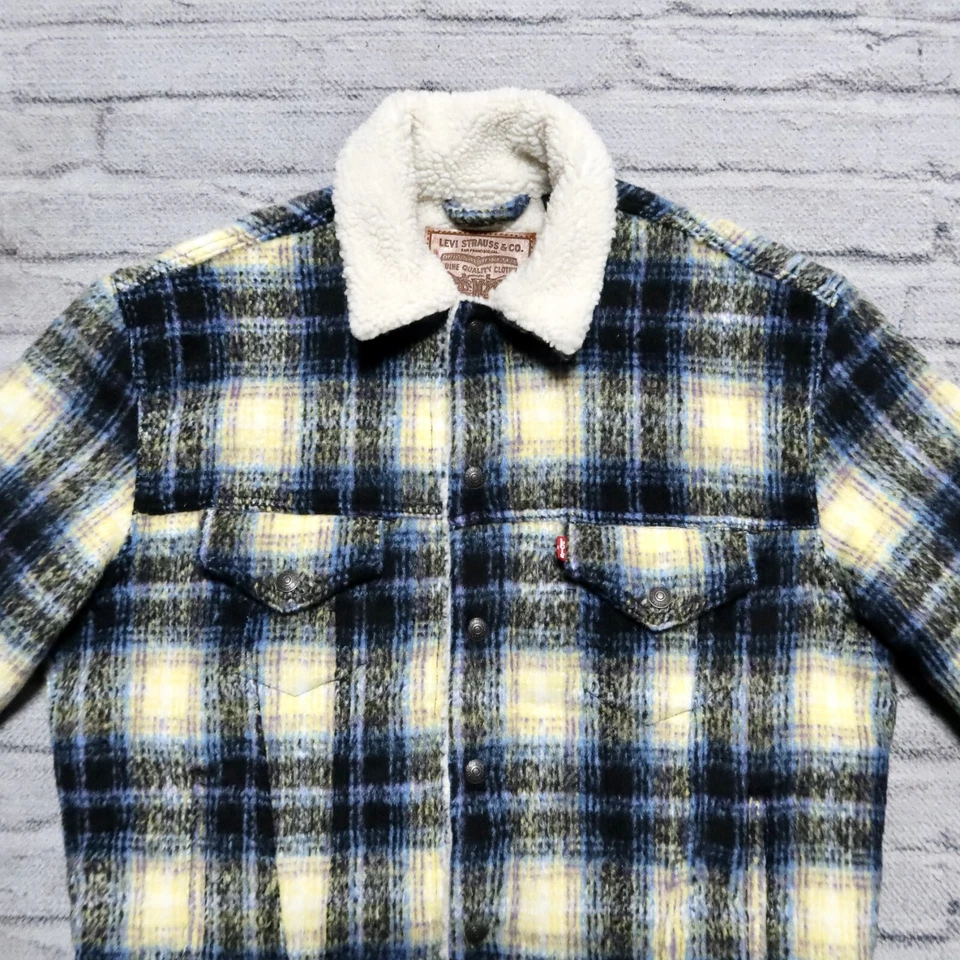 Muestra Chaqueta de Camionero Sherpa Sherpa a Cuadros Sombra Para Hombres Talla M Premium 0123 Foto 2 de 4