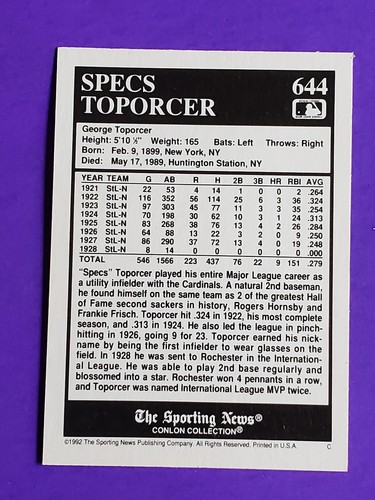 Tarjetas coleccionables de béisbol 1993 1994 colección Conlon tú eliges 50% de descuento 2 o más - Imagen 229 de 299