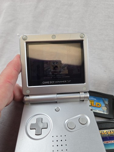 Nintendo Game Boy Advance SP Handheld Console - Pearl Blue with charger SEE Pics - Picture 10 of 10