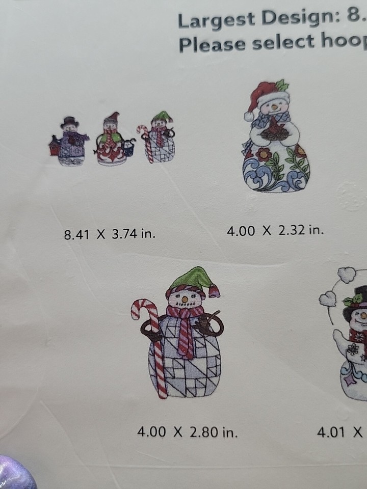 OESD Embroidery Designs Pint Sized Snowman By Jim Shore 10 Designs