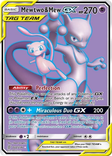 Mewtwo & Mew GX 222/236 Sm-Unified Minds