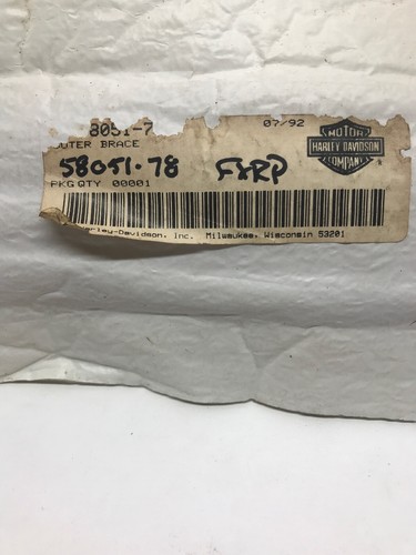 NOS Harley-Davidson Outer Windshield Brace OEM 58051-78 Robison HD FXRP 93 - Picture 2 of 11