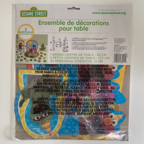 DesignWare Sesame Street 3 Piece Table Decorating Kit with Confetti - Picture 2 of 2