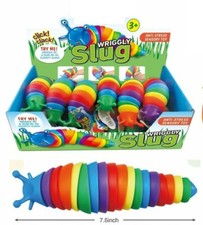 Bulk Fidget Slug Toy, Anti Stress/Anxiety Relief Sensory Slug Toy Pack of 12 