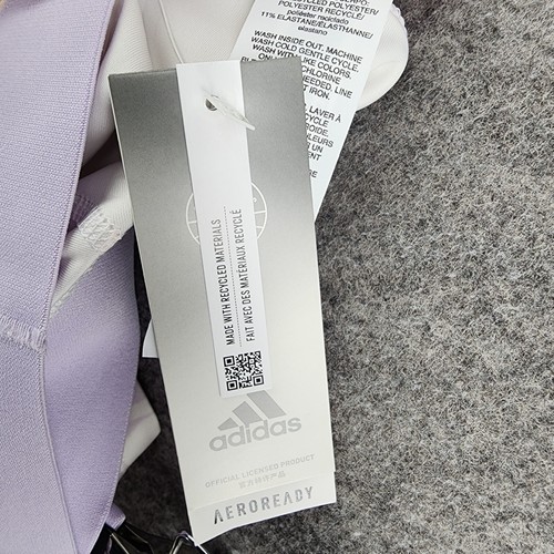 Adidas Shorts Girls Large 14 Techfit Aeroready Pull On White Purple Camo - Picture 8 of 9
