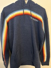 San Francisco Hooded Sweatshirt Large Blue