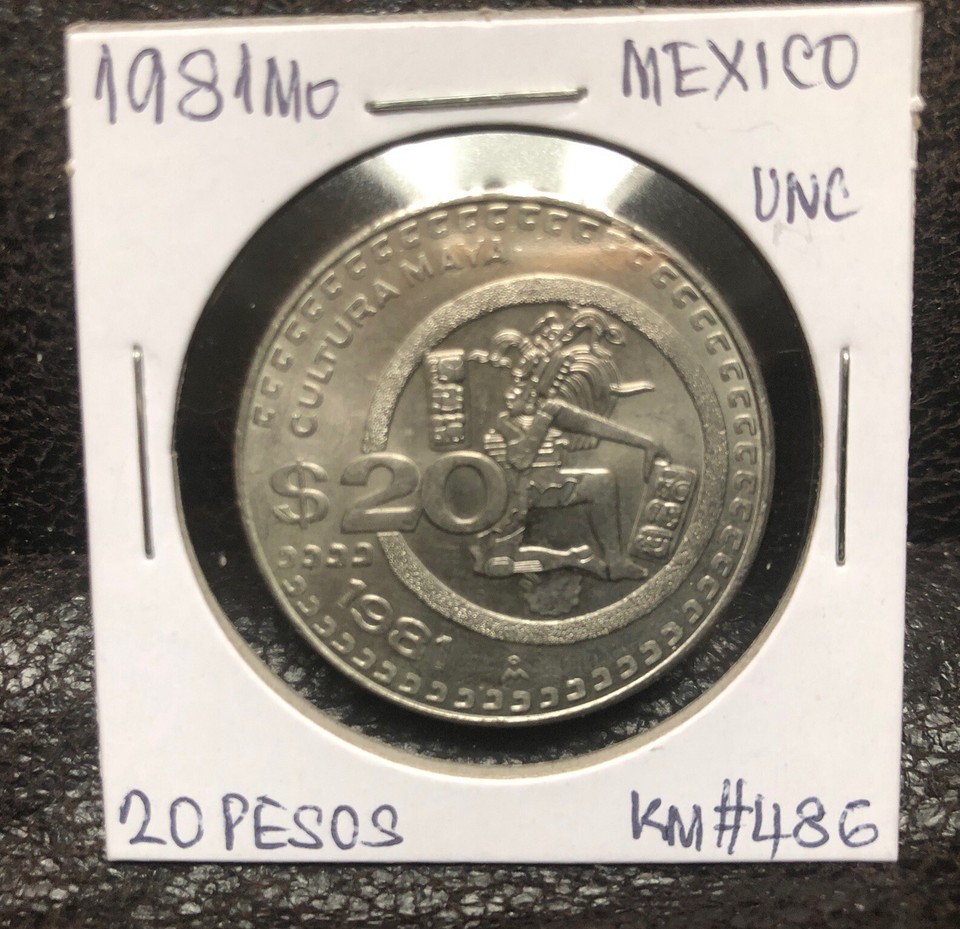 1981 MEXICO 20 PESOS COPPER NICKEL UNCIRCULATED COIN -32MM-KM#486 | eBay