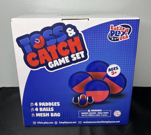 Toss & Catch Ball Game Set Sticky Paddles & Balls 3+ Outdoor & Indoor Fun Game - Picture 9 of 11