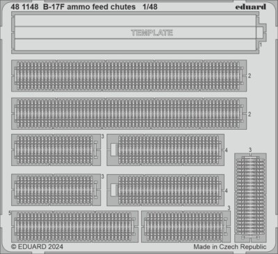 EDUARD 1/48 DETAILS 481148 BOEING B-17F AMMO FEED CHUTES For EDUARD Models