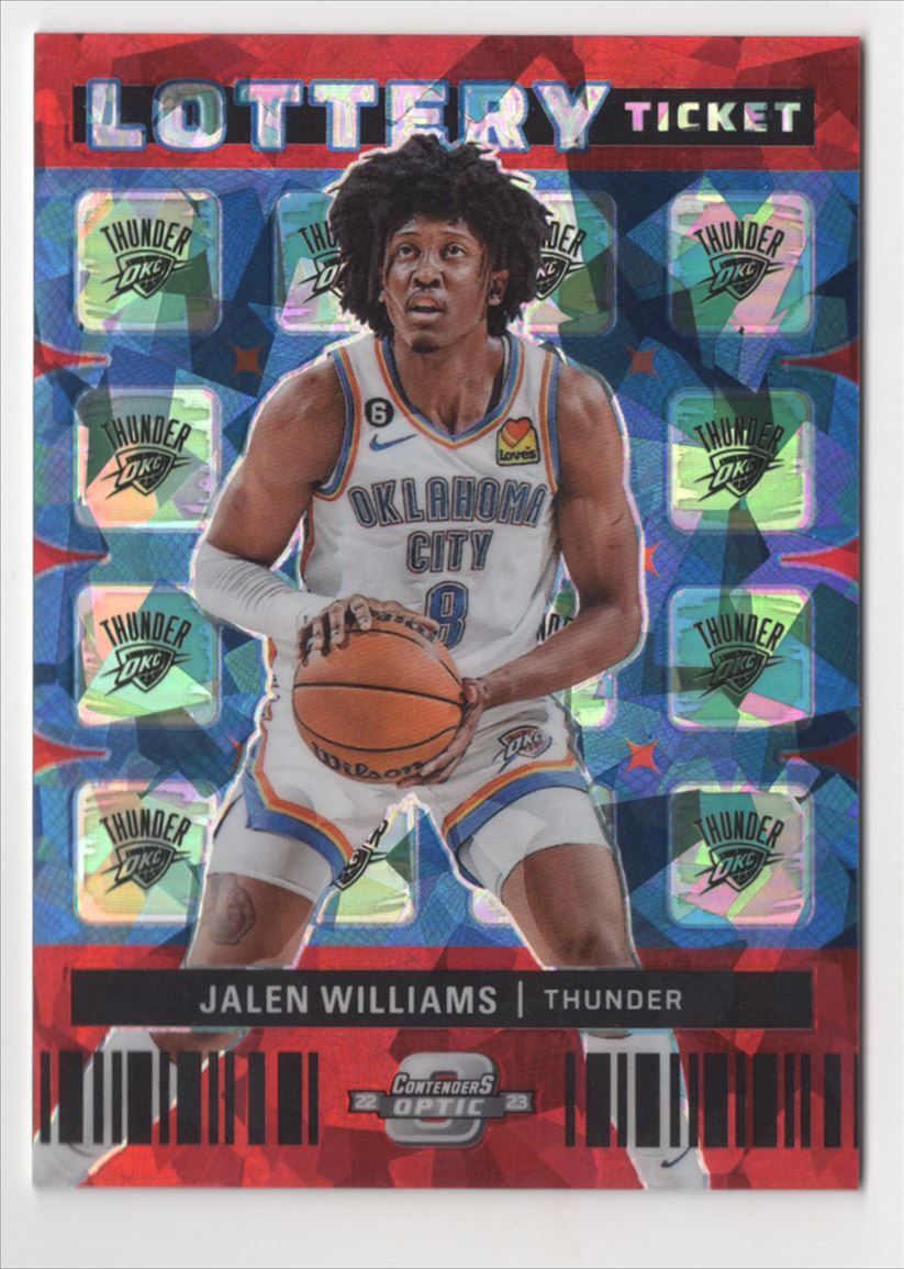 2022-23 Contenders Optic Lottery Ticket Red Cracked Ice Jalen Williams Oklahoma