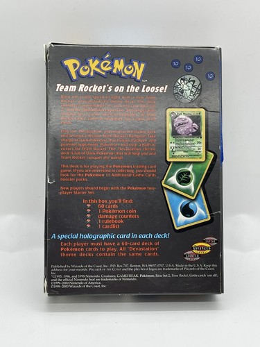 Pokemon Team Rocket Devastation Theme Deck - Complete w/out Holo (Vintage WOTC) - Picture 3 of 7