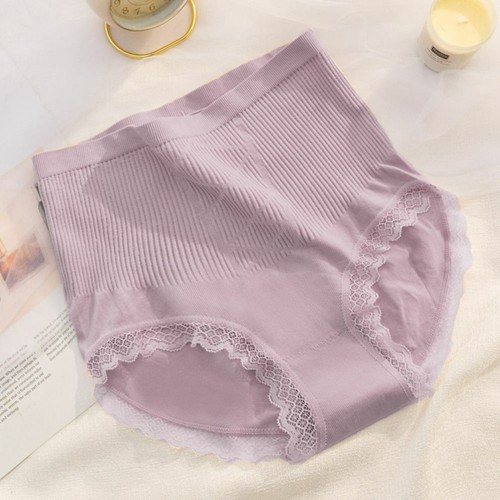 High-Waist Bauchhöschen Baumwolle antibakteriell Spitze Slip formendes Höschen UK - Bild 6 von 17