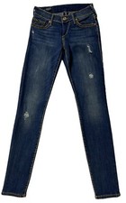 23 24"X28" True Religion World Tour Casey Made in USA Jeans Thick Stitch Skinny